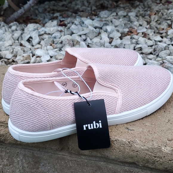Pink Canvas Slip On Shoes - Picture 4 of 6